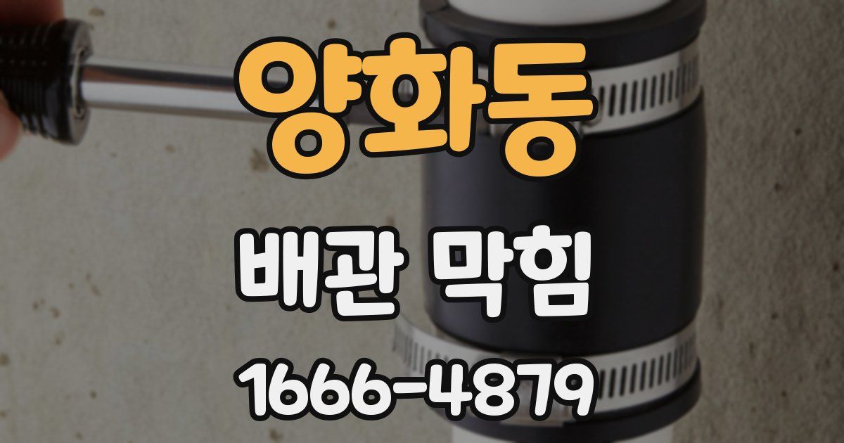 양화동 배관 막힘