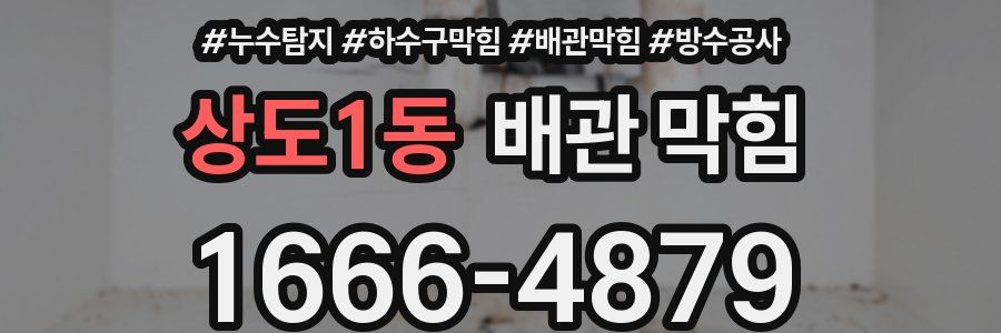상도1동 배관 막힘