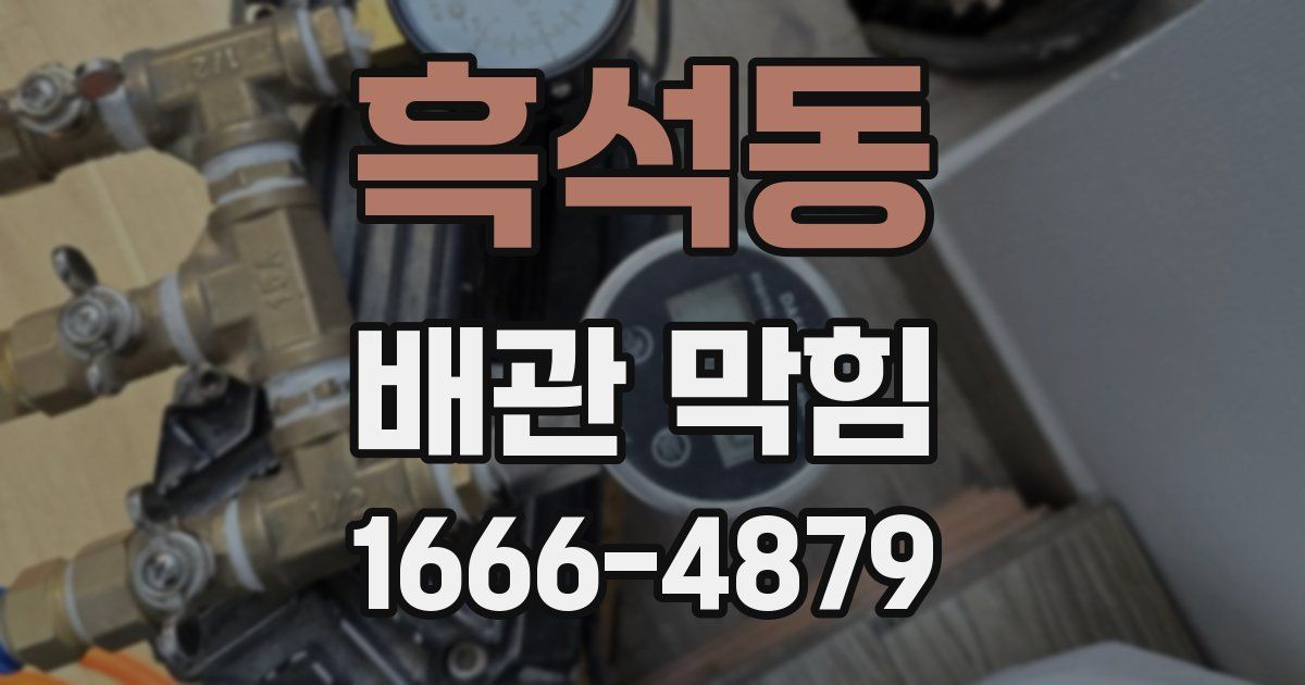 흑석동 배관 막힘