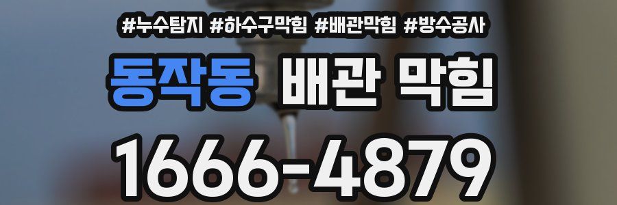 동작동 배관 막힘