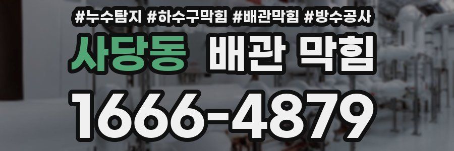 사당동 배관 막힘
