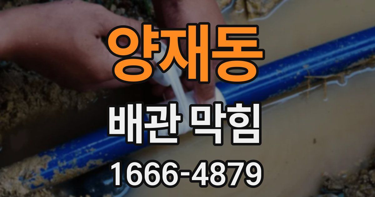 양재동 배관 막힘