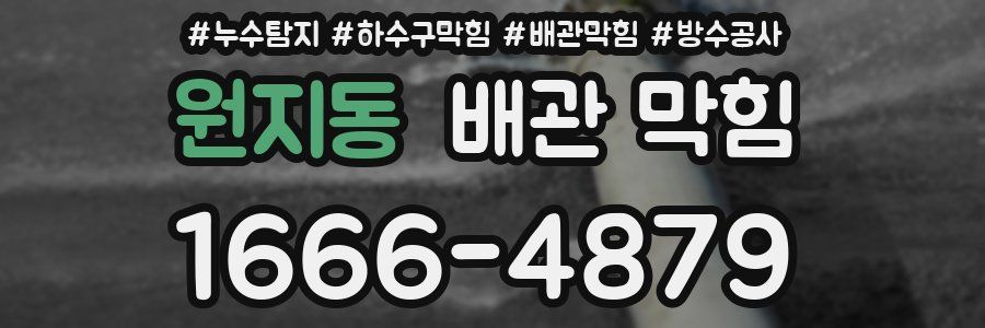 원지동 배관 막힘
