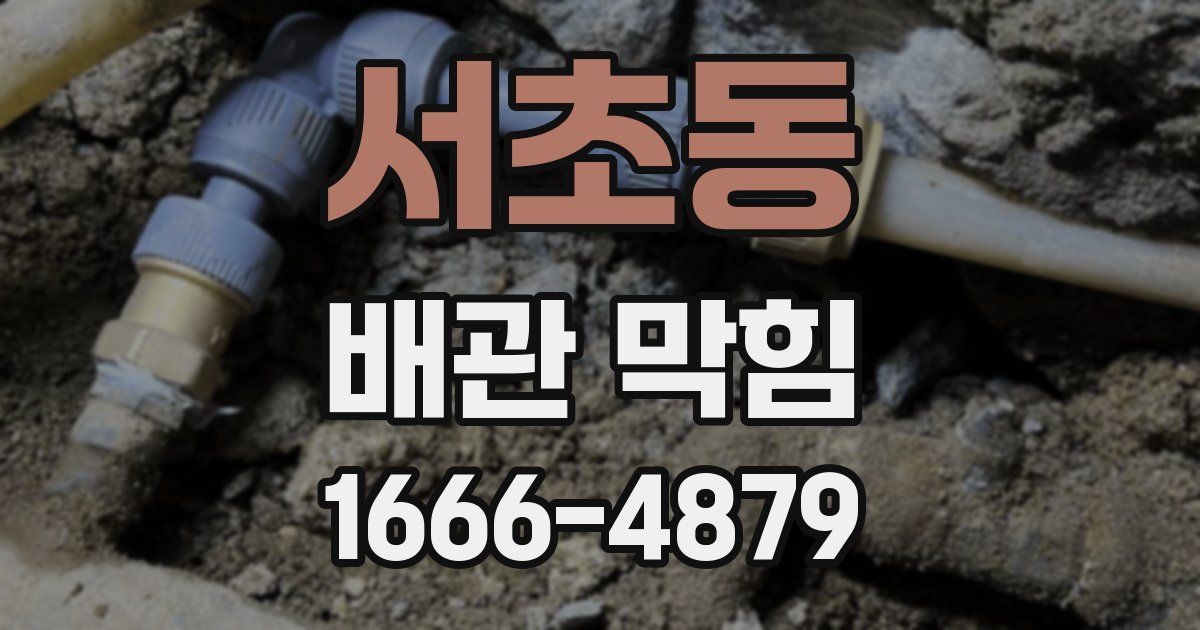 서초동 배관 막힘