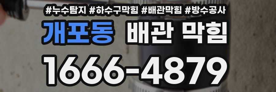 개포동 배관 막힘