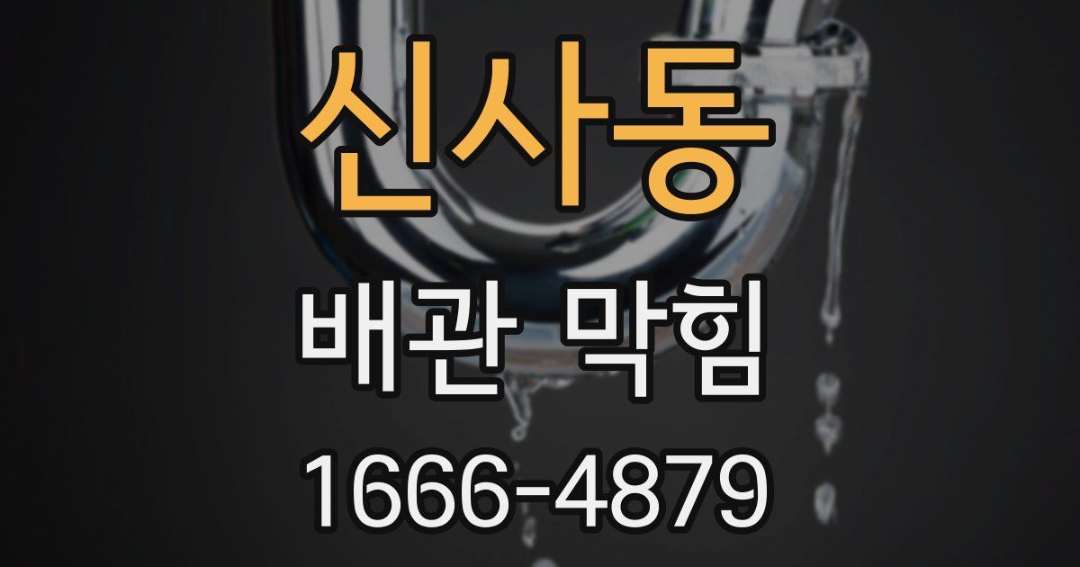 신사동 배관 막힘