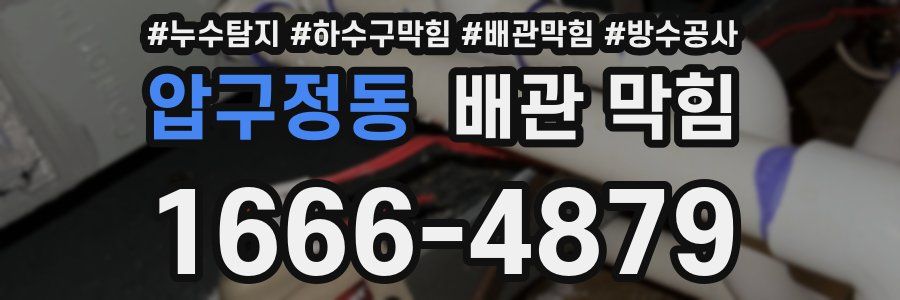 압구정동 배관 막힘