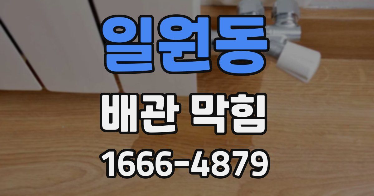 일원동 배관 막힘