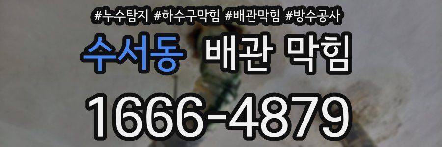 수서동 배관 막힘