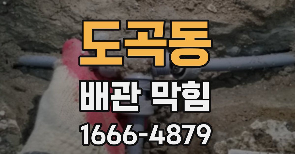 도곡동 배관 막힘