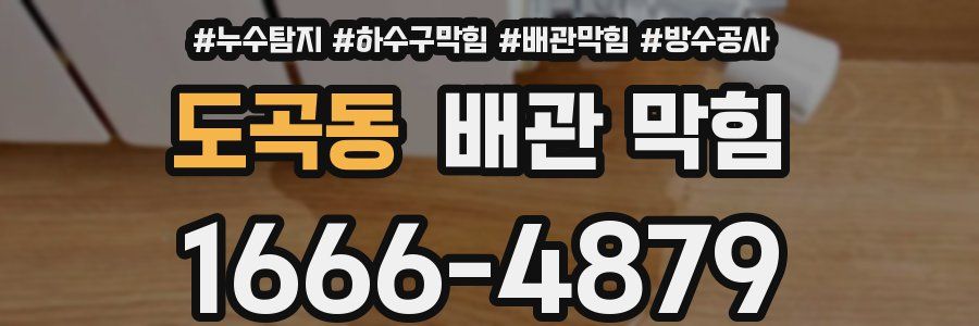 도곡동 배관 막힘