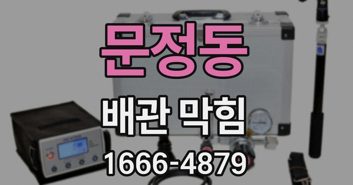 문정동 배관 막힘