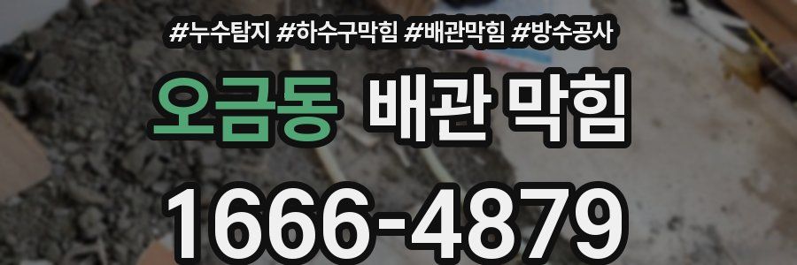 오금동 배관 막힘