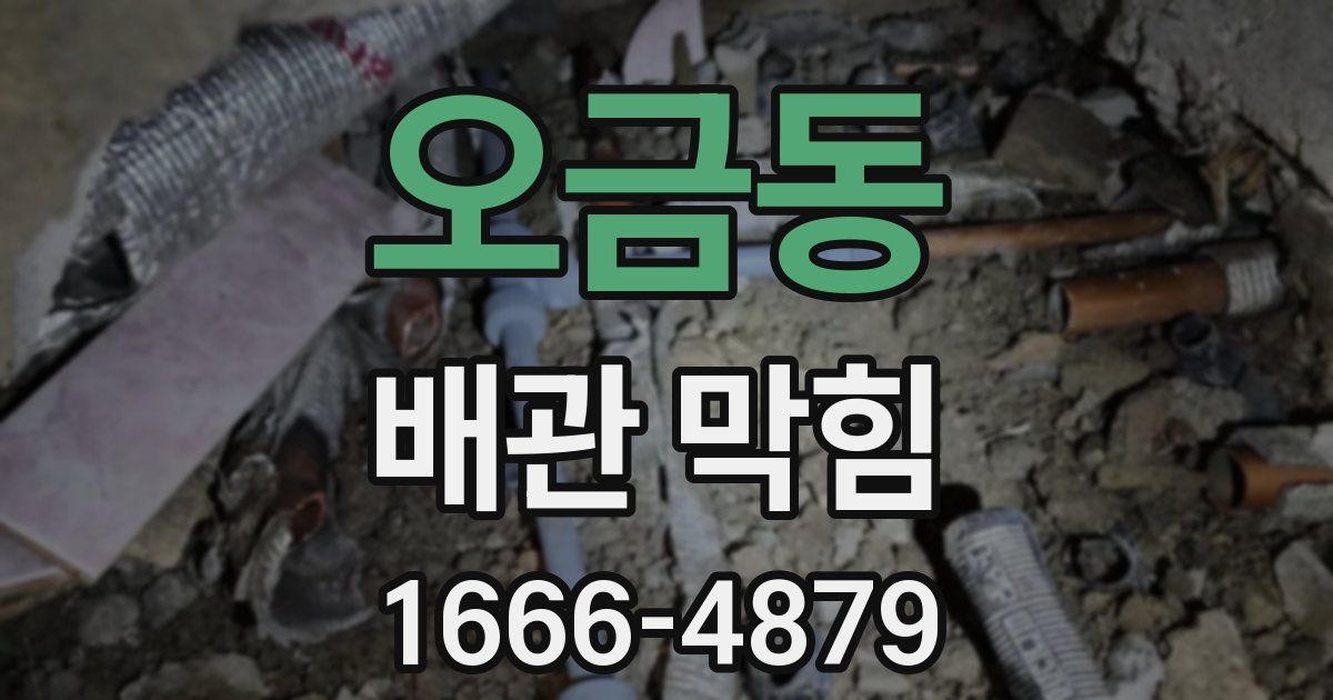 오금동 배관 막힘