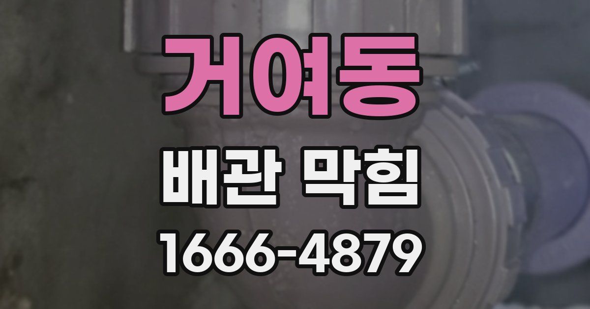거여동 배관 막힘