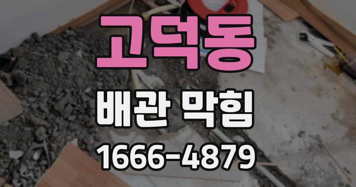 고덕동 배관 막힘