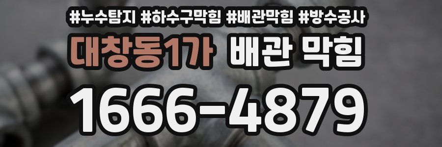 대창동1가 배관 막힘