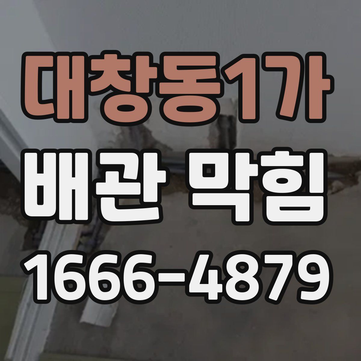 대창동1가 배관 막힘