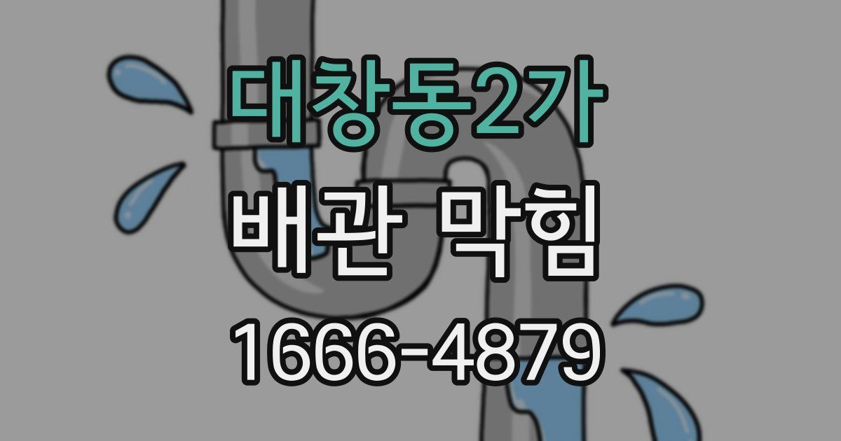 대창동2가 배관 막힘