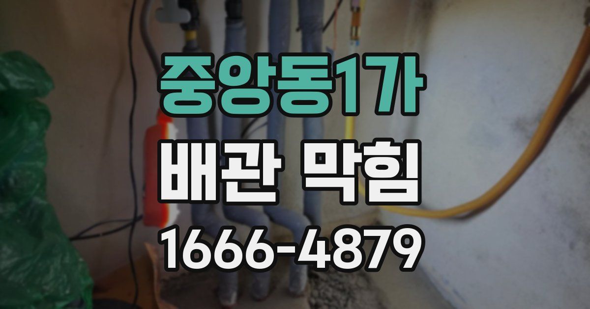 중앙동1가 배관 막힘