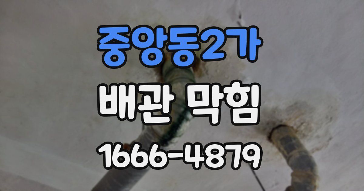 중앙동2가 배관 막힘
