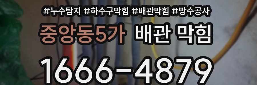 중앙동5가 배관 막힘