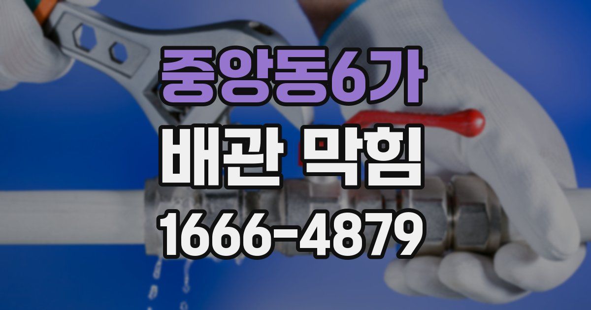 중앙동6가 배관 막힘