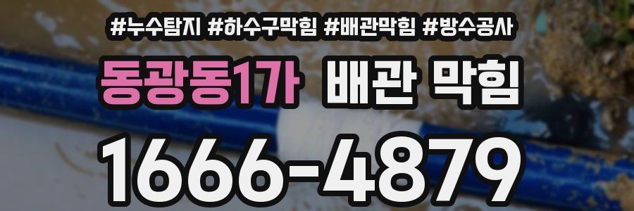 동광동1가 배관 막힘