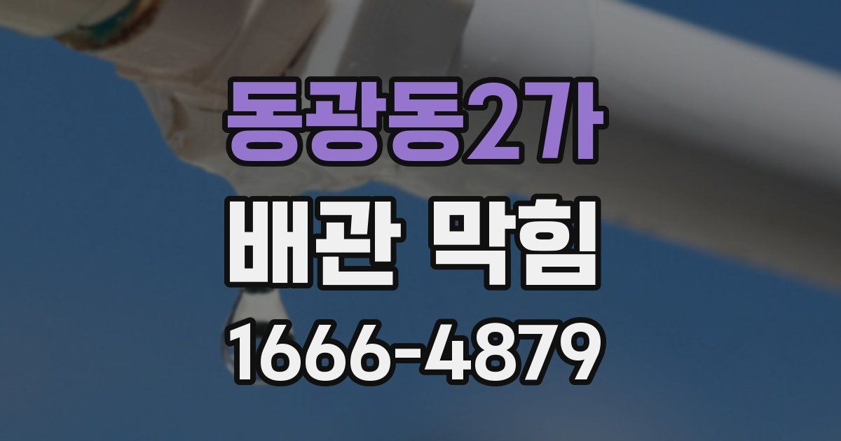 동광동2가 배관 막힘