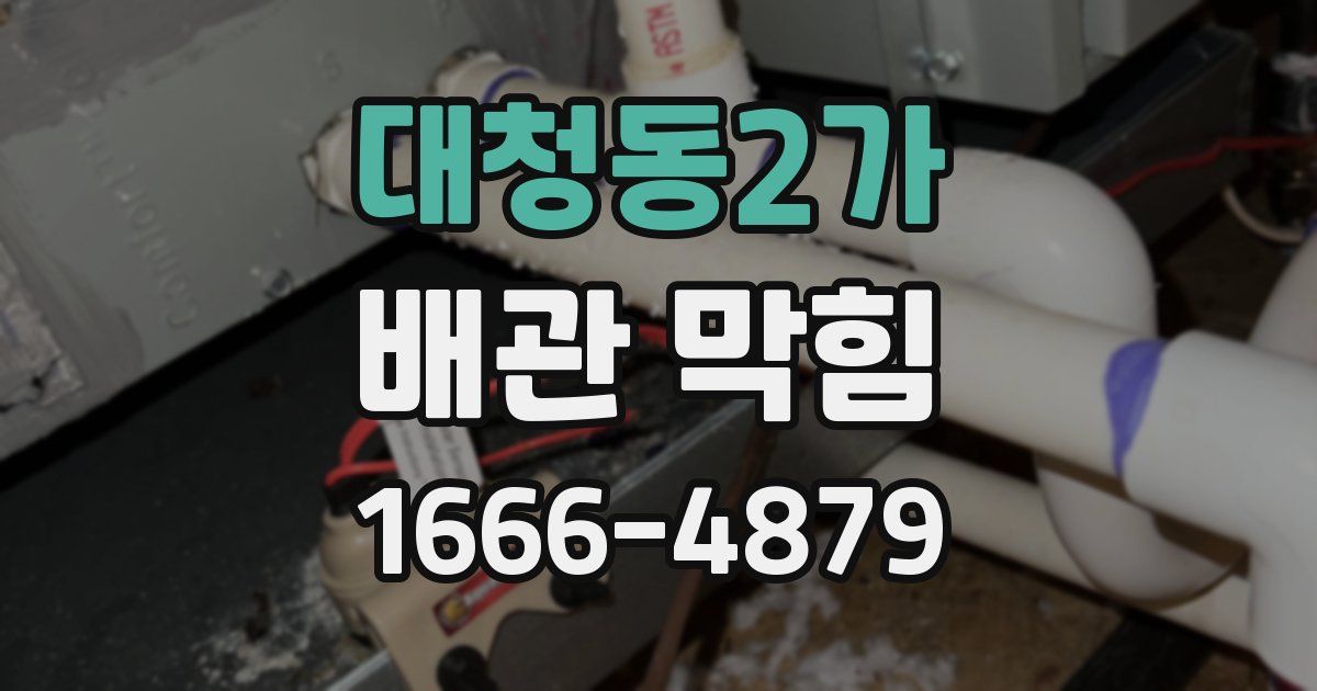 대청동2가 배관 막힘