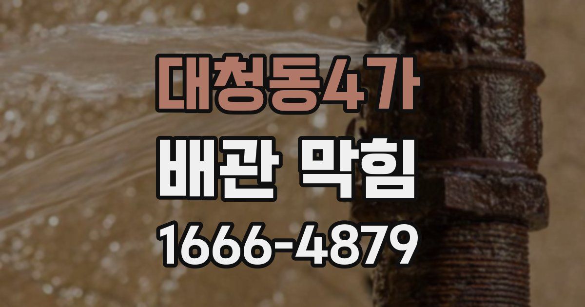 대청동4가 배관 막힘