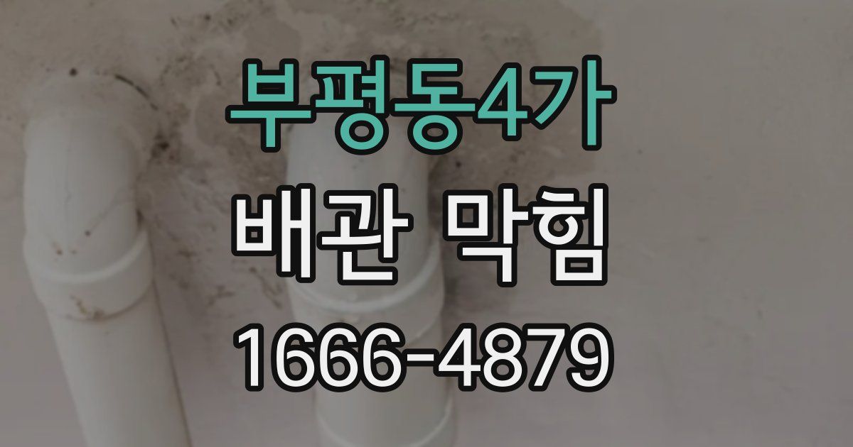 부평동4가 배관 막힘
