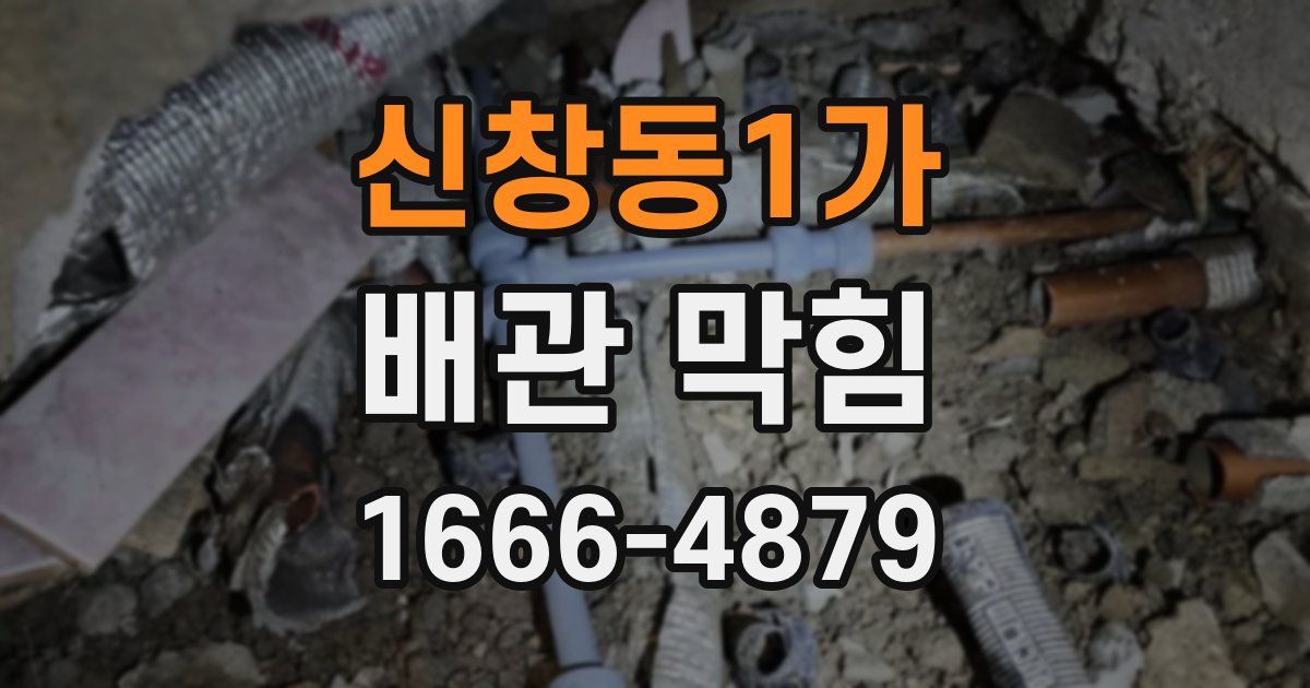 신창동1가 배관 막힘