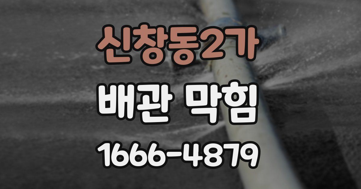 신창동2가 배관 막힘