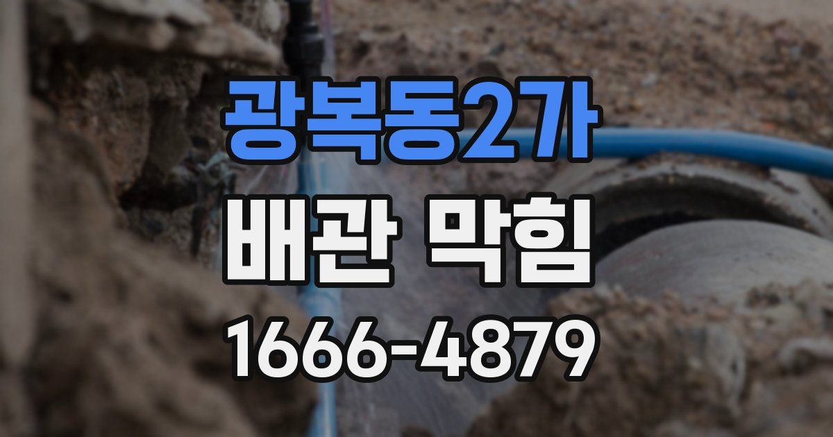 광복동2가 배관 막힘