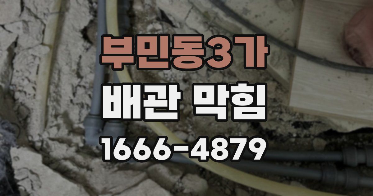 부민동3가 배관 막힘