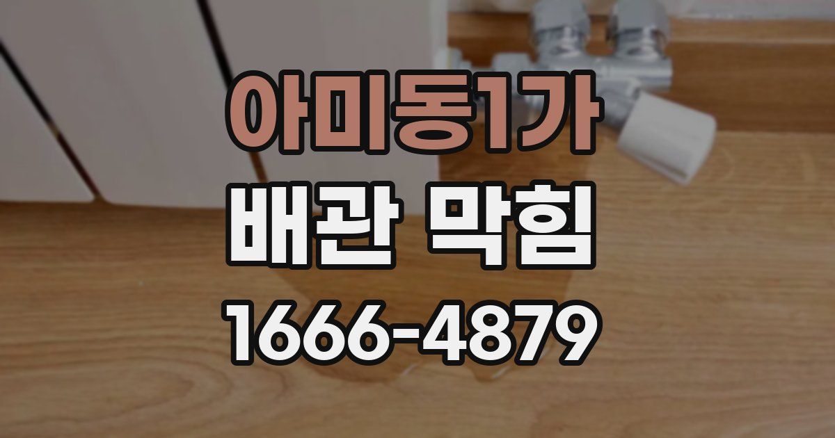 아미동1가 배관 막힘