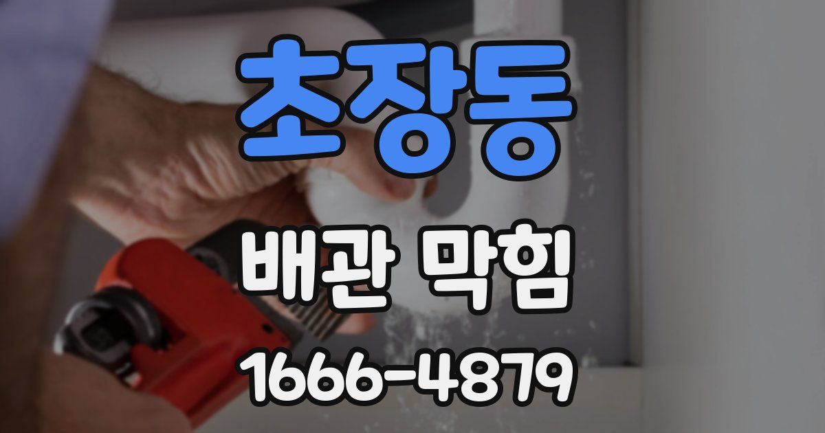 초장동 배관 막힘