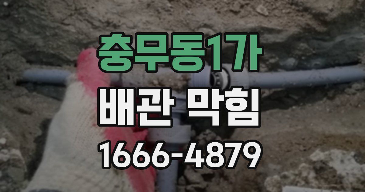 충무동1가 배관 막힘
