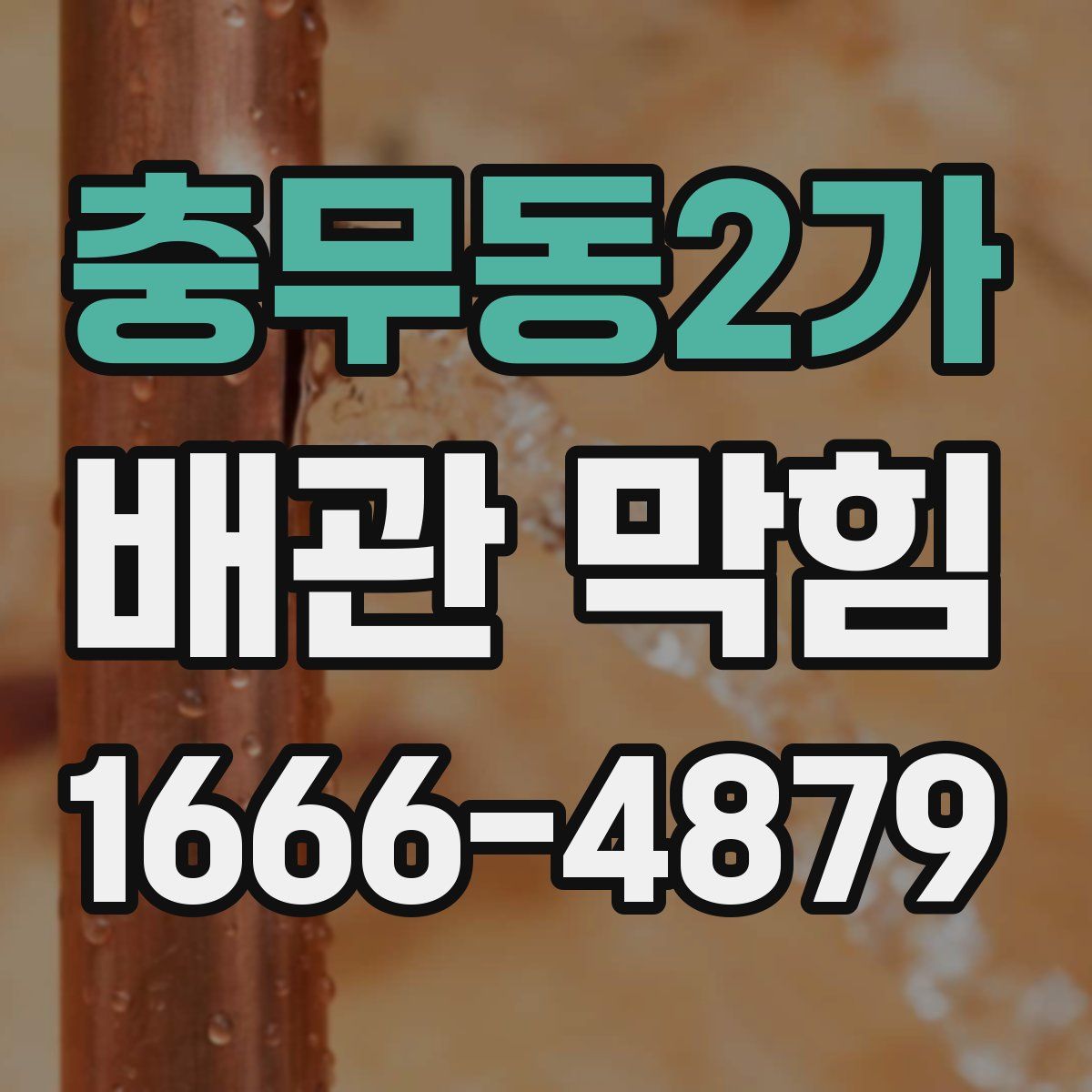충무동2가 배관 막힘