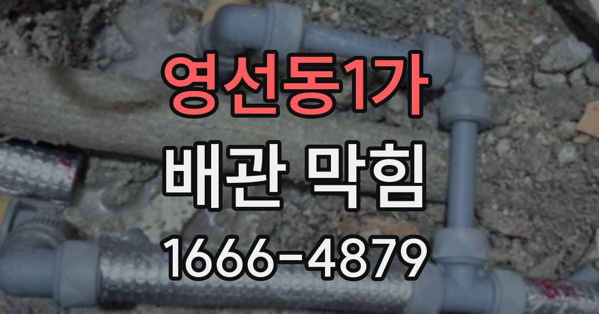 영선동1가 배관 막힘