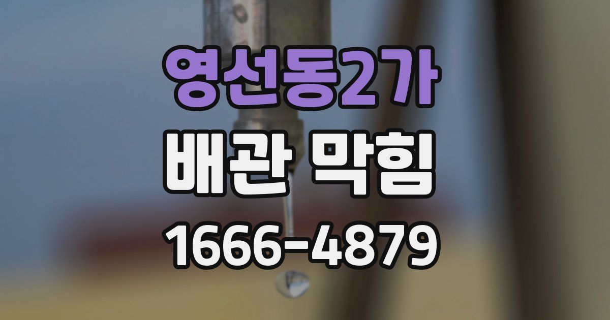 영선동2가 배관 막힘