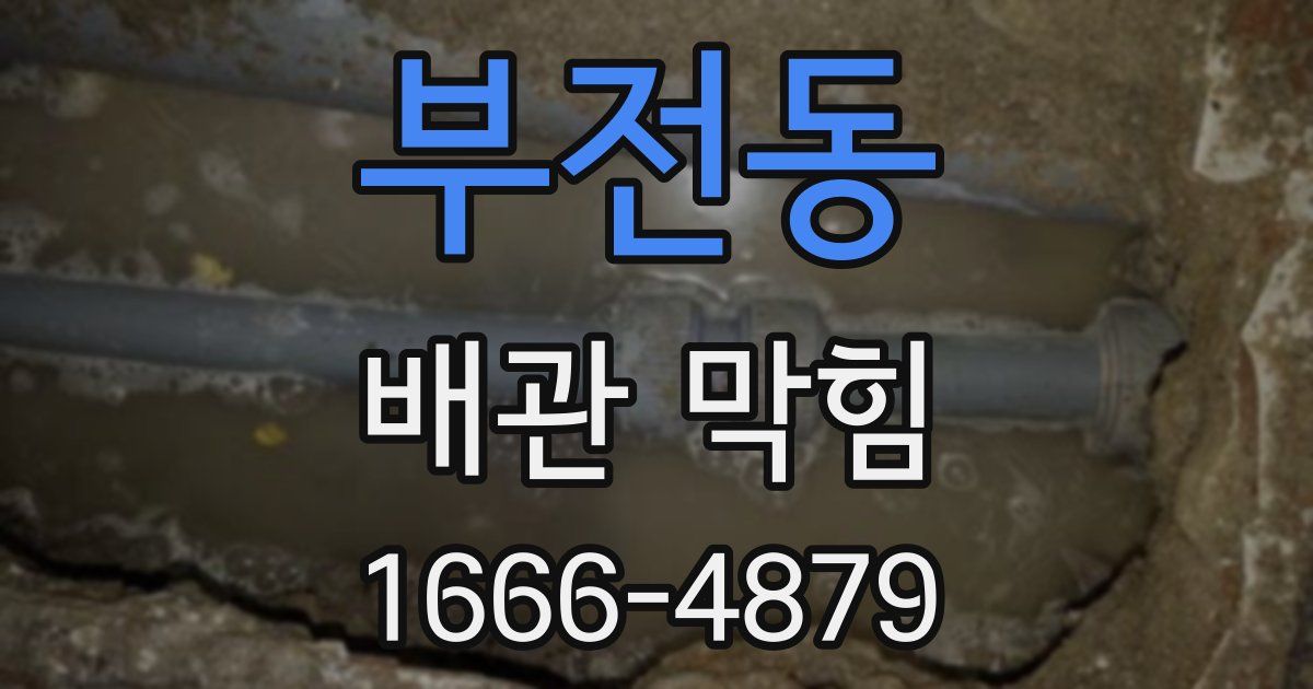 부전동 배관 막힘