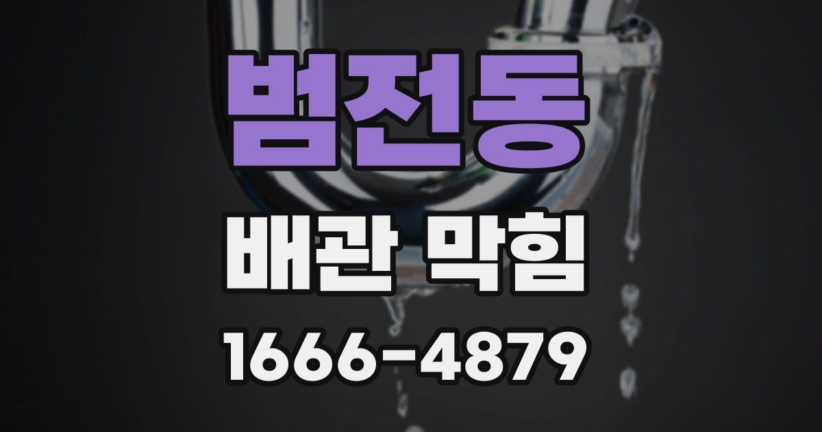 범전동 배관 막힘