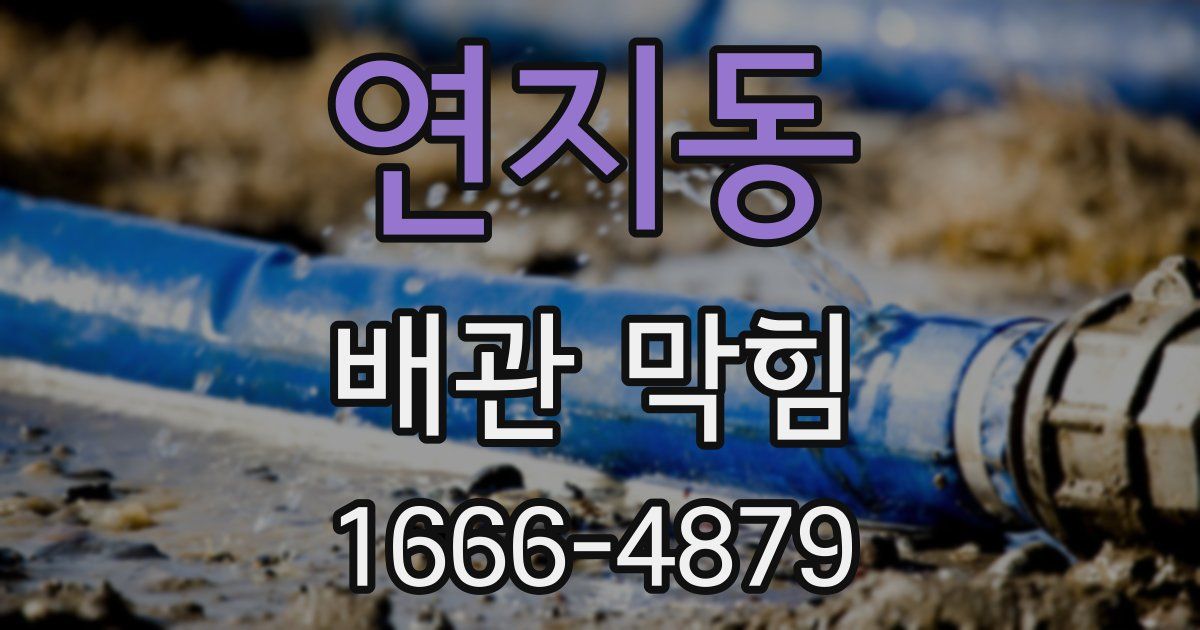 연지동 배관 막힘