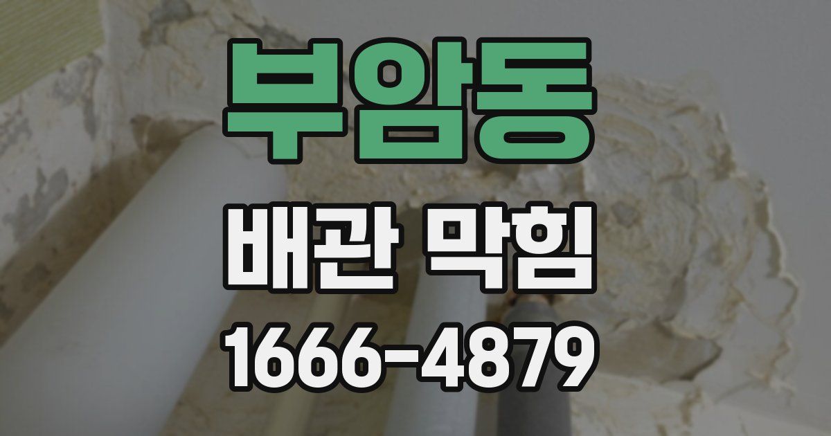 부암동 배관 막힘