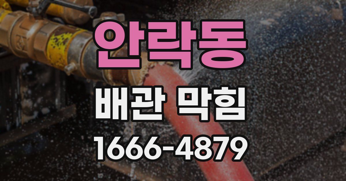 안락동 배관 막힘