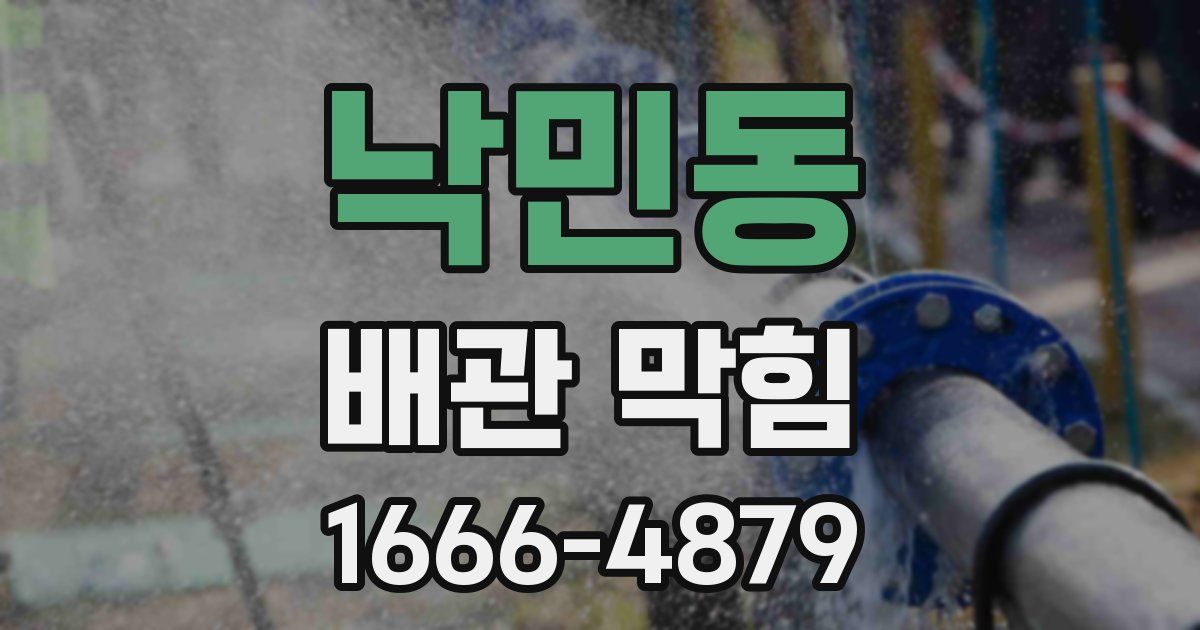 낙민동 배관 막힘