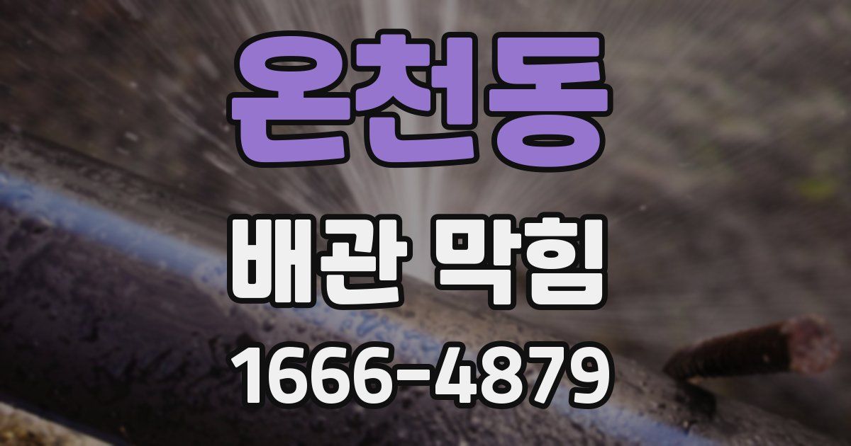 온천동 배관 막힘