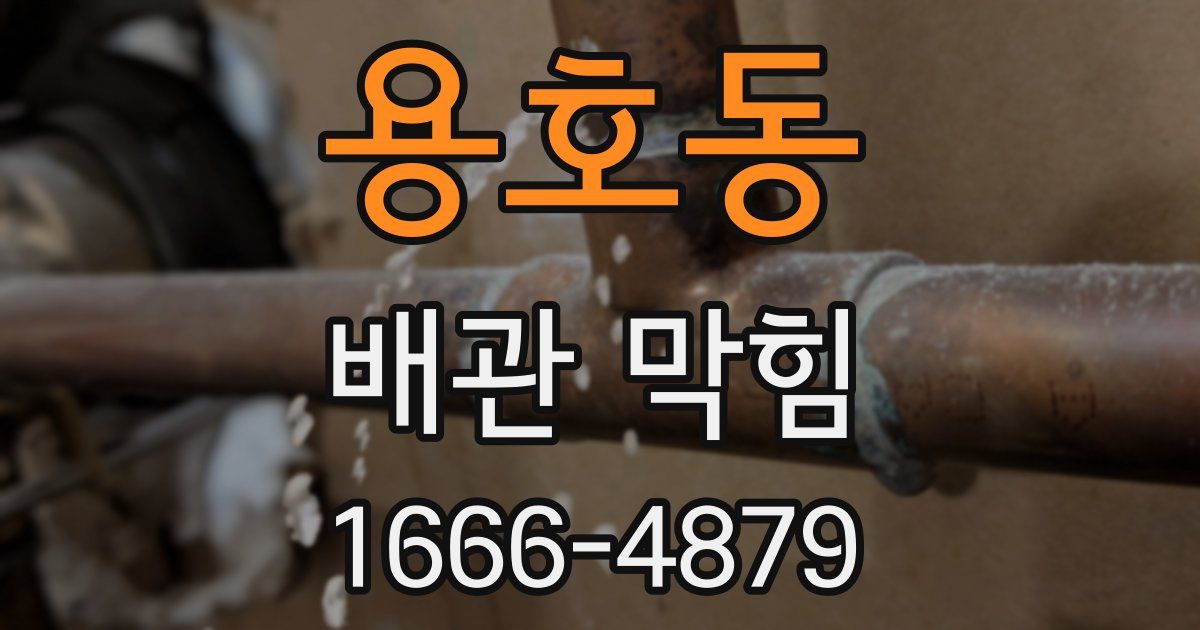 용호동 배관 막힘
